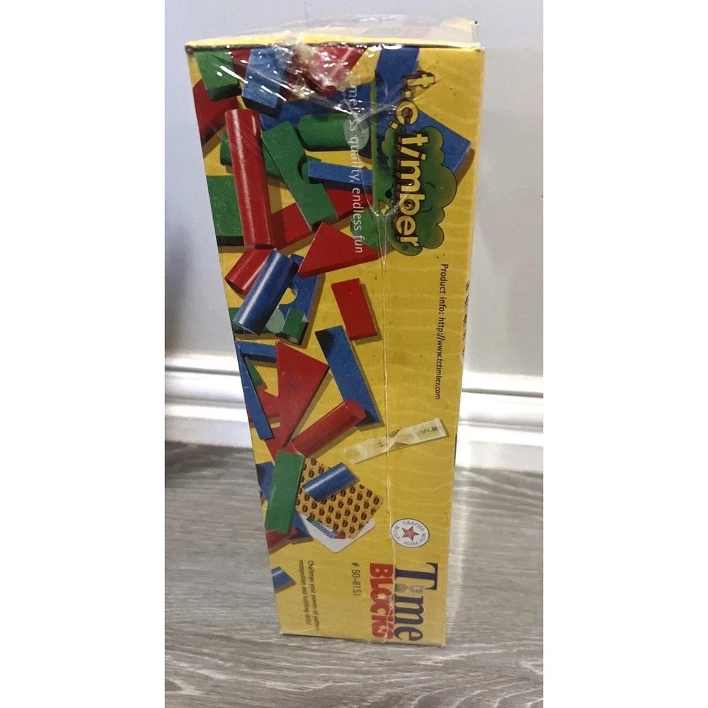 Vintage T.C. Timber Time Blocks Game 50-9151 New Sealed HABA Hardwood 1993 STEM